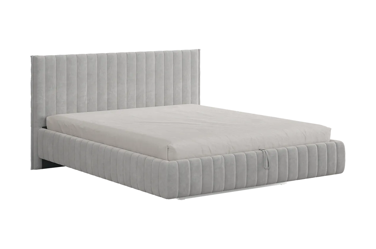 Кровать с подъемным механизмом Твикс 180х200 см галька (велюр) в Тюмени - mebel-tymen.ru | фото