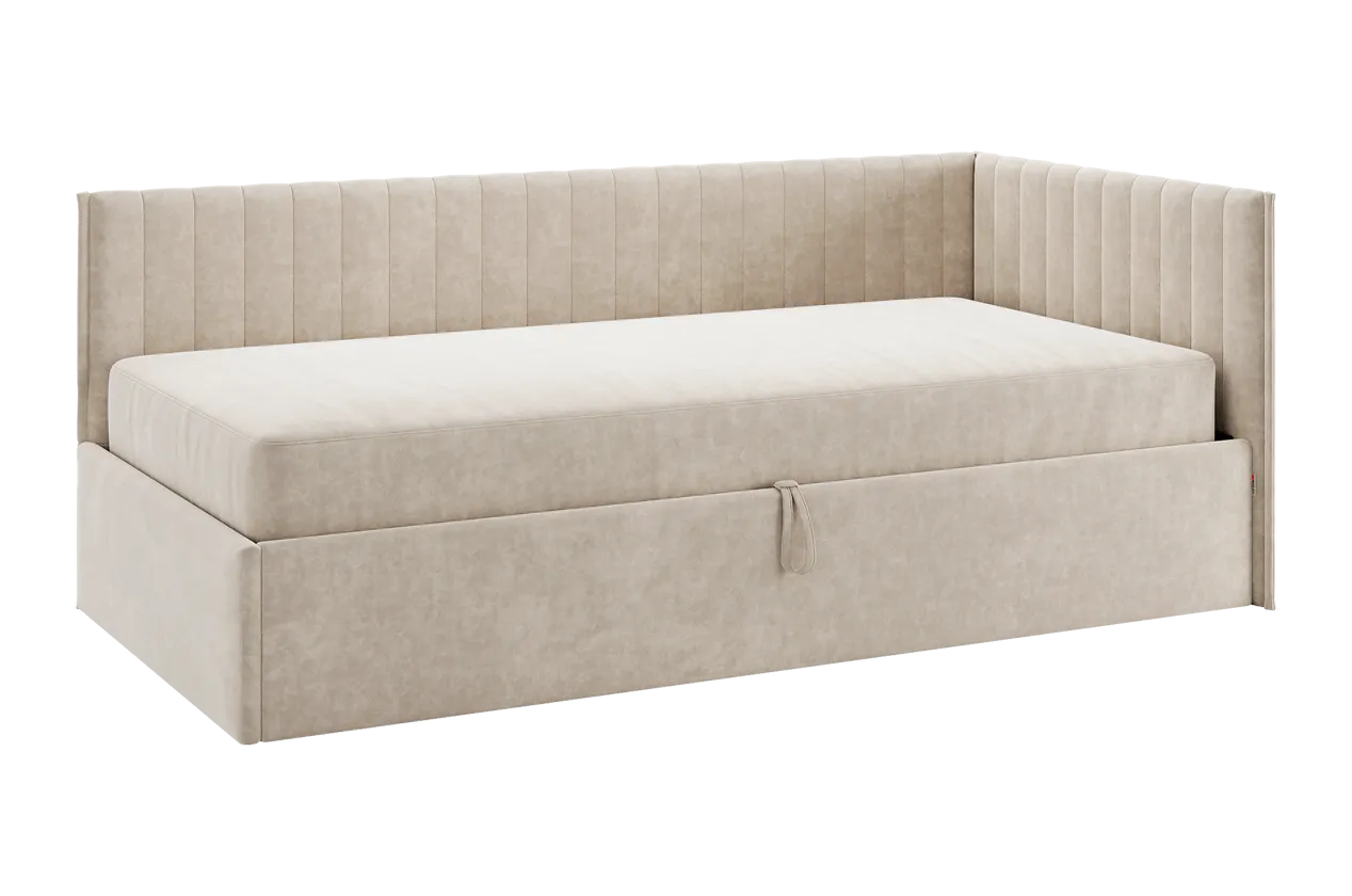 Кровать с подъемным механизмом Твикс (Тахта) 90х200 см капучино (велюр) в Тюмени - mebel-tymen.ru | фото