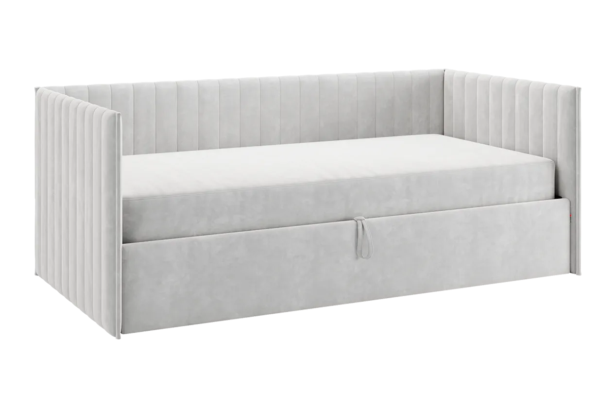 Кровать с подъемным механизмом Твикс (Софа) 90х200 см галька (велюр) в Тюмени - mebel-tymen.ru | фото