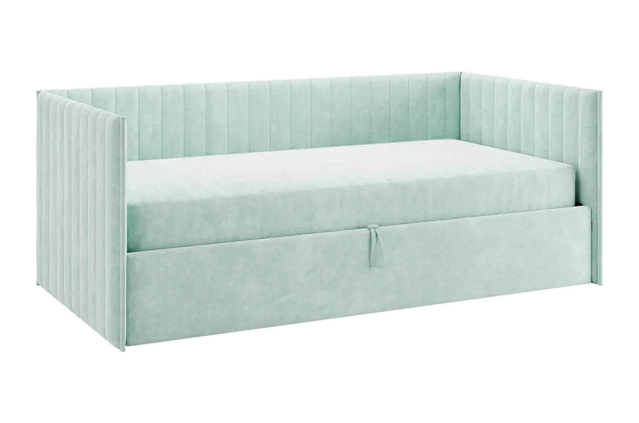 Кровать с подъемным механизмом Твикс (Софа) 90х200 см мята (велюр) в Тюмени - mebel-tymen.ru | фото