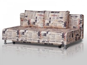 Диван Комфорт Лайт без подлокотников 2 подушки принт Газета в Тюмени - mebel-tymen.ru | фото