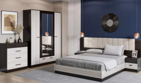 АДЕЛЬ Кровать  1,6 (корпус) ЛДСП Венге/Сосна Лоредо в Тюмени - mebel-tymen.ru | фото