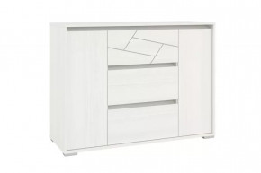 АДЕЛИНА Комод с 2дв и 3мя ящ (ш1200*г443*в900мм), ЛДСП Рамух белый в Тюмени - mebel-tymen.ru | фото