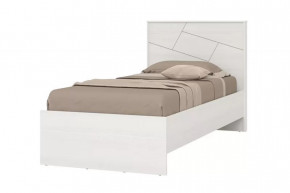 АДЕЛИНА Кровать (сп/м 900*2000мм) (с основанием, б/матраса), ЛДСП Рамух белый в Тюмени - mebel-tymen.ru | фото