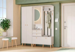 АФИНА Прихожая (Шкаф с вешалкой+Шкаф для одежды), ЛДСП Кашемир серый в Тюмени - mebel-tymen.ru | фото