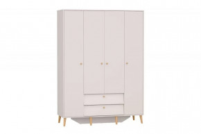 АФИНА Шкаф 4х дв с 2мя ящ (ш1600*г560*в2200мм), ЛДСП Кашемир серый в Тюмени - mebel-tymen.ru | фото