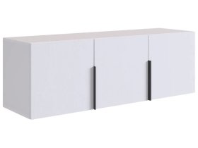 Антресоль трехдверная L1200 Баско белое дерево в Тюмени - mebel-tymen.ru | фото