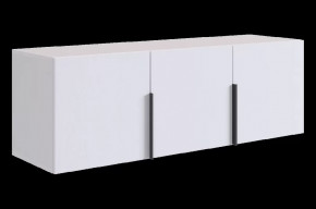 Антресоль трехдверная L1200 Баско белое дерево в Тюмени - mebel-tymen.ru | фото