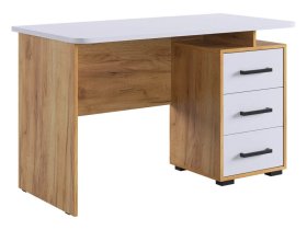 Стол компьютерный 1200 Лайт-2 дуб крафт золотой/белый в Тюмени - mebel-tymen.ru | фото