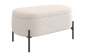 Пуф Барни белый (плюш) в Тюмени - mebel-tymen.ru | фото