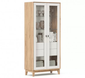 Бари ЛД.698030.000 Шкаф двухстворчатый (Дуб Золотой/Белый) в Тюмени - mebel-tymen.ru | фото