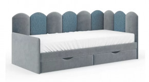 Барни ЛД.600.650.000 Диван-кровать Серый/Светло-голубой, ткань NEO 25/EVVA DJT 1039/31 в Тюмени - mebel-tymen.ru | фото