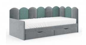 Барни ЛД.600.650.000 Диван-кровать Серый/Светло-зелёный, ткань NEO 25/EVVA DJT 1039/19 в Тюмени - mebel-tymen.ru | фото