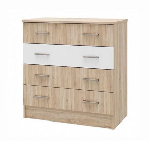 БЕАТРИС К800 Комод 4ящ. (ш806*г439*в824мм), дуб сонома/белый глянец-дуб сонома НК в Тюмени - mebel-tymen.ru | фото