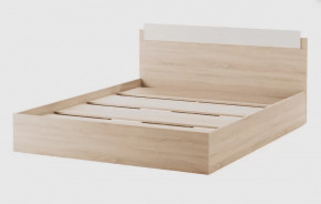 БЕАТРИС КР 900 Кровать (с/м 900*2000мм), дуб сонома/белый глянец  НАСТИЛ в Тюмени - mebel-tymen.ru | фото