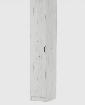 БЕАТРИС Шкаф СОЛО 1дв. (ш400*г487в2200мм), дуб крафт белый/дуб крафт белый в Тюмени - mebel-tymen.ru | фото