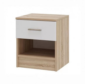 БЕАТРИС Тумба прикроватная (ш400*г378*в478мм), дуб сонома/белый глянец НК в Тюмени - mebel-tymen.ru | фото