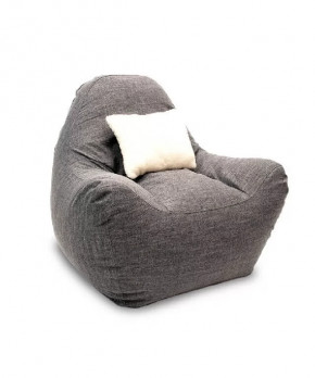 Бескаркасное кресло Эдем, рогожка серый в Тюмени - mebel-tymen.ru | фото