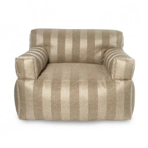 Бескарскасное кресло УЮТ, рогожка полоса коричневый в Тюмени - mebel-tymen.ru | фото