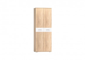 Бьянка Шкаф 2 ств. Дуб Сонома/Белый Глянец в Тюмени - mebel-tymen.ru | фото