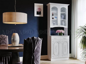 Буфет 2-х створчатый Лиза-2 Белый глянец холодный в Тюмени - mebel-tymen.ru | фото