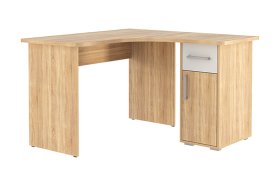 Стол компьютерный 1200 угловой Лайт-1 дуб сонома/белый в Тюмени - mebel-tymen.ru | фото