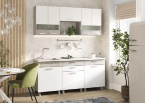 ДЕНВЕР Кухня 1,8м, ЛДСП Ателье светлый//ЛДСП Белый шагрень-Ателье свет ПФ (26) "Антарес" (б/суш,мой) в Тюмени - mebel-tymen.ru | фото