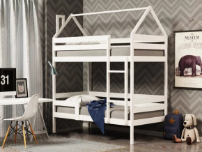 Детская двухъярусная кровать-домик из массива березы Соня-8 (900х1900) в Тюмени - mebel-tymen.ru | фото