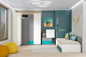 Детская Клео ОК-3, графит, миндаль, океан Диал в Тюмени - mebel-tymen.ru | фото