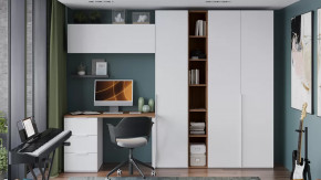 Детская «Порто» Белый Жемчуг, Яблоня Беллуно, Белый софт в Тюмени - mebel-tymen.ru | фото