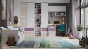 Детская «Сканди» Дуб Гарден, Белая, Лиловый в Тюмени - mebel-tymen.ru | фото