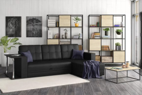 Диван АТЛАНТ угловой со столиком Марика чёрный в Тюмени - mebel-tymen.ru | фото