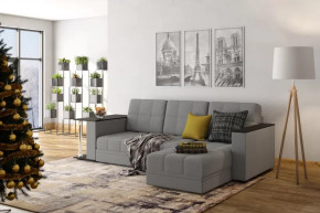 Диван АТЛАНТ угловой со столиком Neo 25 грей светло-серый в Тюмени - mebel-tymen.ru | фото