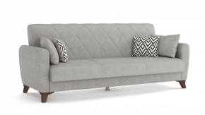 Диван-кровать 3- х местный Эдвин (2 думки) с механизмом книжка туман в Тюмени - mebel-tymen.ru | фото