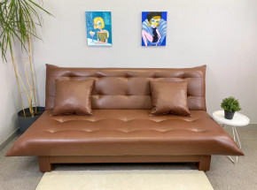 Диван-кровать Поло Стайл экокожа EDLEN, brown в Тюмени - mebel-tymen.ru | фото