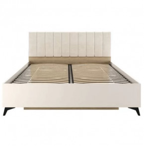 ЕВА Кровать с мягк.изгол. с ПМ (сп/м 1600*2000мм), велюр UNIQ (беж)/Сатин в Тюмени - mebel-tymen.ru | фото