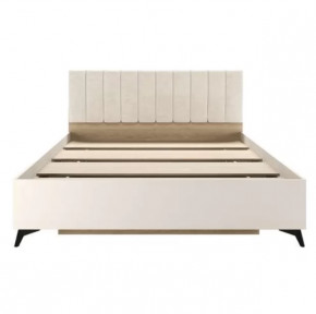 ЕВА Кровать с мягк.изгол. (сп/м 1600*2000мм), велюр UNIQ (беж.)/Сатин НАСТИЛ в Тюмени - mebel-tymen.ru | фото