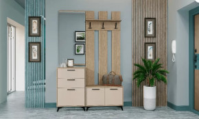 ЕВА Прихожая, ЛДСП Дуб экспрессив песочный / ЛДСП Сатин в Тюмени - mebel-tymen.ru | фото