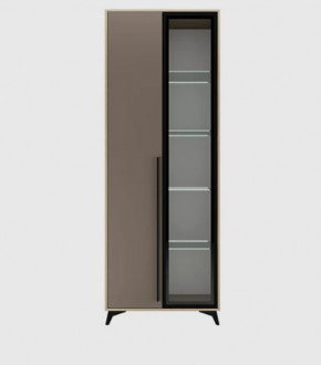 ЕВА Шкаф-витрина 800 1В1С (ш802г411*в2200мм), Глиняный серый в Тюмени - mebel-tymen.ru | фото