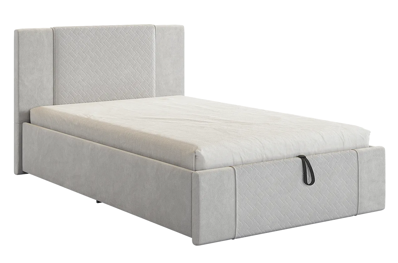 Кровать с подъемным механизмом Хлоя 120х200 см галька (велюр) в Тюмени - mebel-tymen.ru | фото