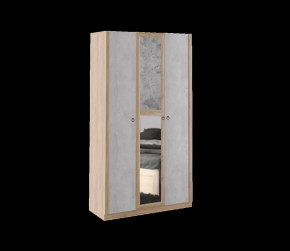Глэдис спальня М23 Шкаф 3 двери Дуб золото / Цемент светлый в Тюмени - mebel-tymen.ru | фото