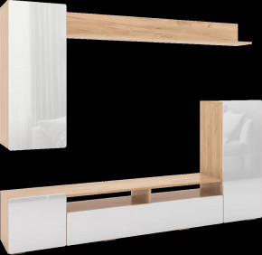 Гостиная Альфа Дуб Золото / Белый Глянец в Тюмени - mebel-tymen.ru | фото