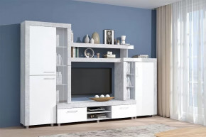 Гостиная Аллегро, вариант 1 Цемент светлый/Белый в Тюмени - mebel-tymen.ru | фото