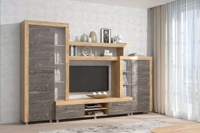 Гостиная Аллегро, вариант 1 Дуб крафт/Камень темный в Тюмени - mebel-tymen.ru | фото