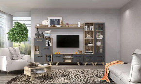 Гостиная №ДКС-1 "Вега Скандинавия" Дуб каньон/Силк флай в Тюмени - mebel-tymen.ru | фото