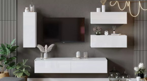 Гостиная «Глосс» №7 Белый глянец/Стекло Белый глянец в Тюмени - mebel-tymen.ru | фото