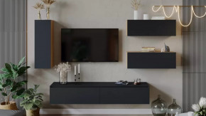 Гостиная «Глосс» №7 Яблоня Беллуно/Cтекло Графит матовый в Тюмени - mebel-tymen.ru | фото