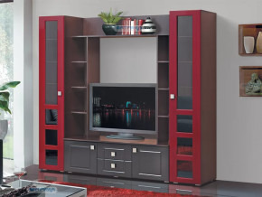 Гостиная Грация 7 Красный глянец/Черный глянец в Тюмени - mebel-tymen.ru | фото