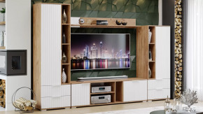 Гостиная «Хилтон» Дуб Крафт золотой, Белый матовый в Тюмени - mebel-tymen.ru | фото