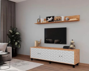 Гостиная Hygge, набор №З-2, дуб вотан/белый с фп зигзаги в Тюмени - mebel-tymen.ru | фото